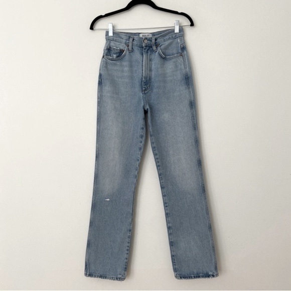 Agolde Pinch Waist Kick Flare Jeans in Riptide Light Wash size 24 High Rise - Picture 4 of 11